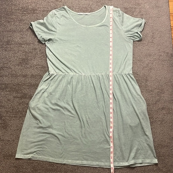 Peruvian Connection Pima Cotton Aqua Blue Dress Size M - Picture 8 of 9